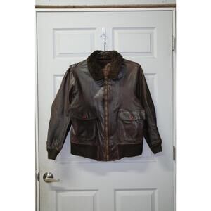 60's Military Leather Flight Bomber Jacket
